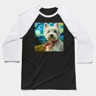 Fashionable Westie - Square - West Highland Terrier Baseball T-Shirt